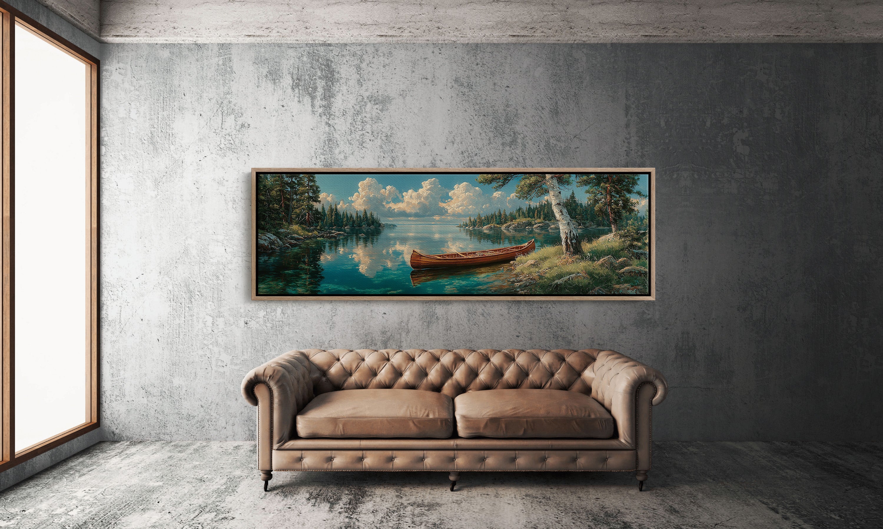 Canoe Resting On Still Waters
