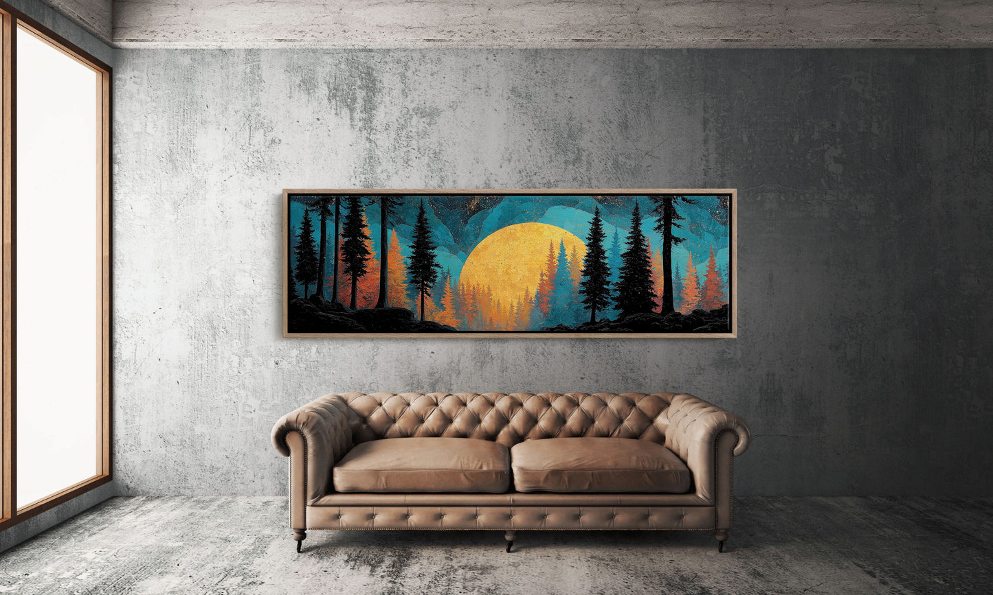 Golden Moon Over Timberline