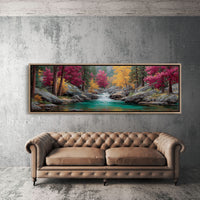 Autumn Waters Through Crimson Pines