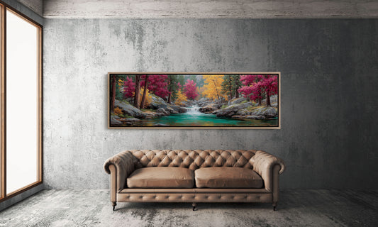 Autumn Waters Through Crimson Pines