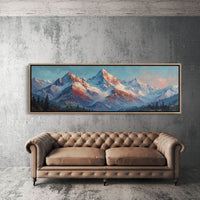 Crimson Light on Alpine Peaks
