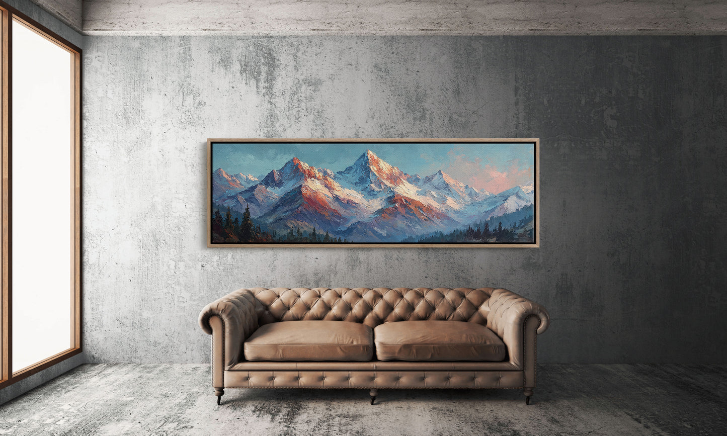 Crimson Light on Alpine Peaks