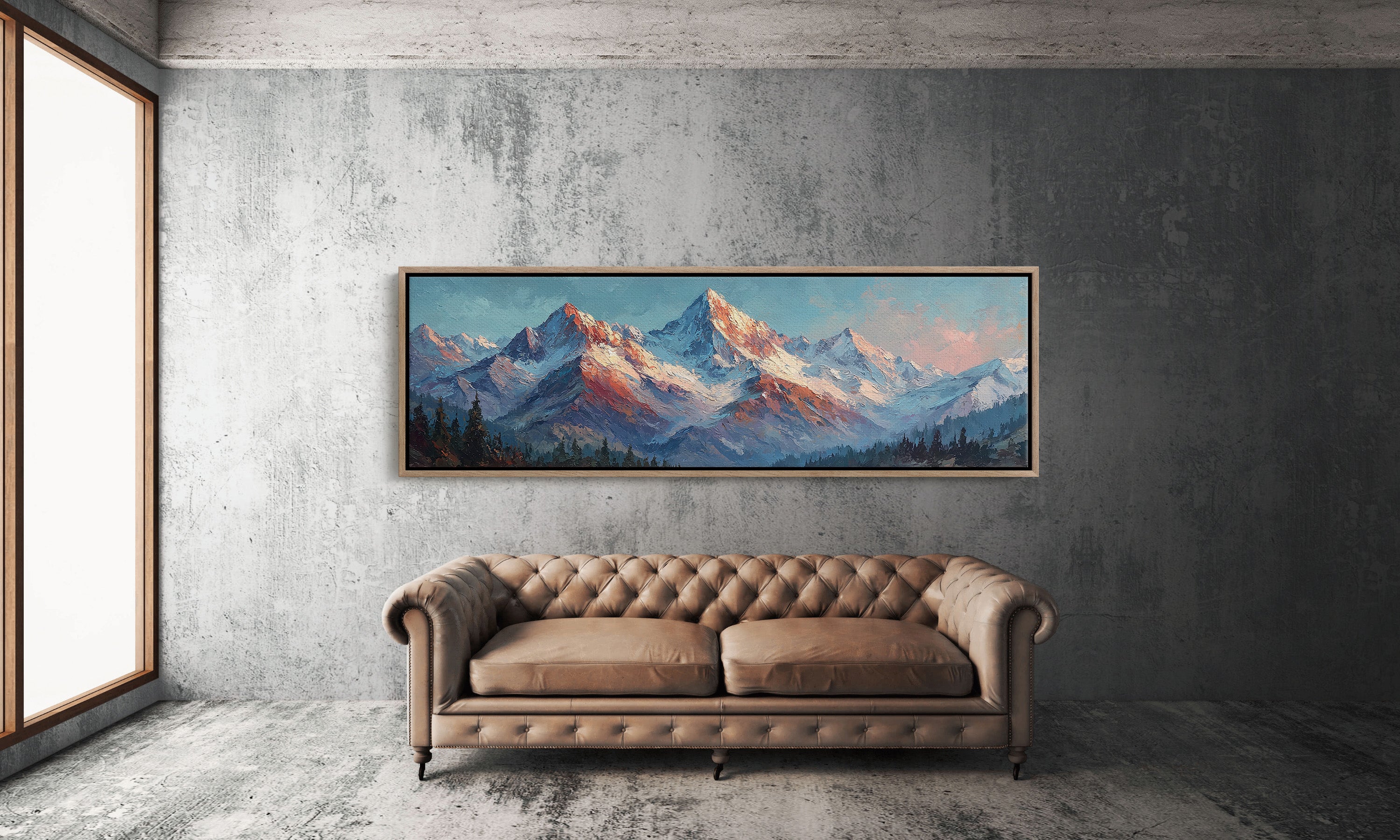 Crimson Light on Alpine Peaks