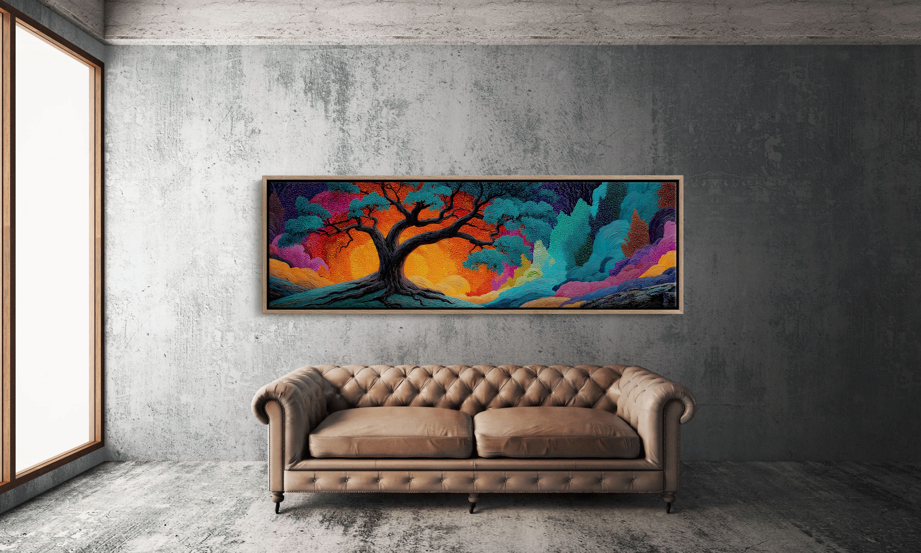 Ember Sky Beneath the Ancient Oak