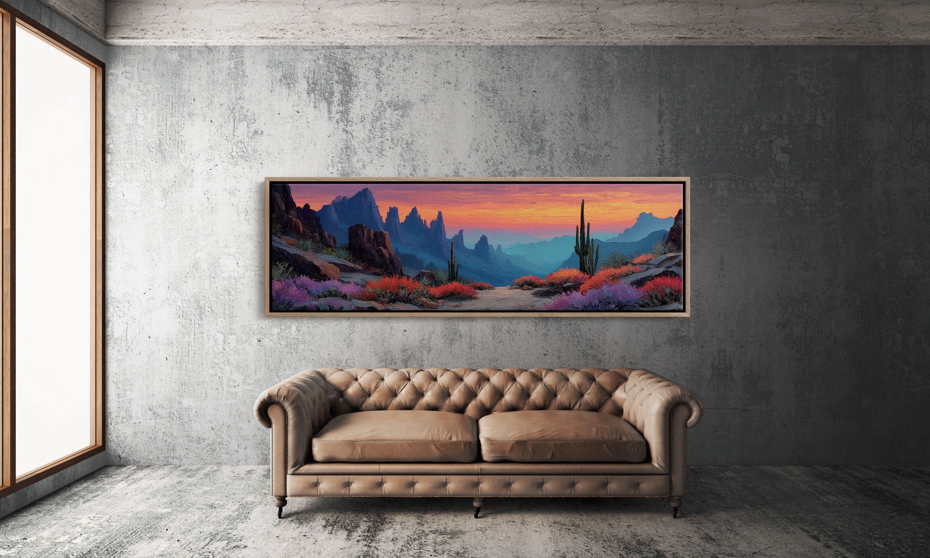 Desert Glow Beyond the Cliffs