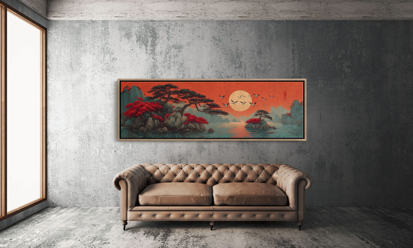 Crimson Sun Over Quiet Isles