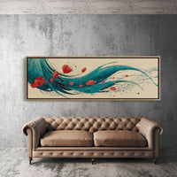 Petals Adrift on Teal Currents