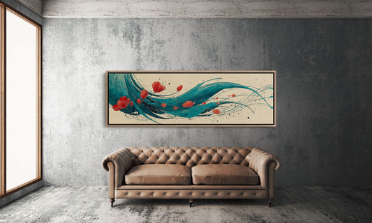 Petals Adrift on Teal Currents