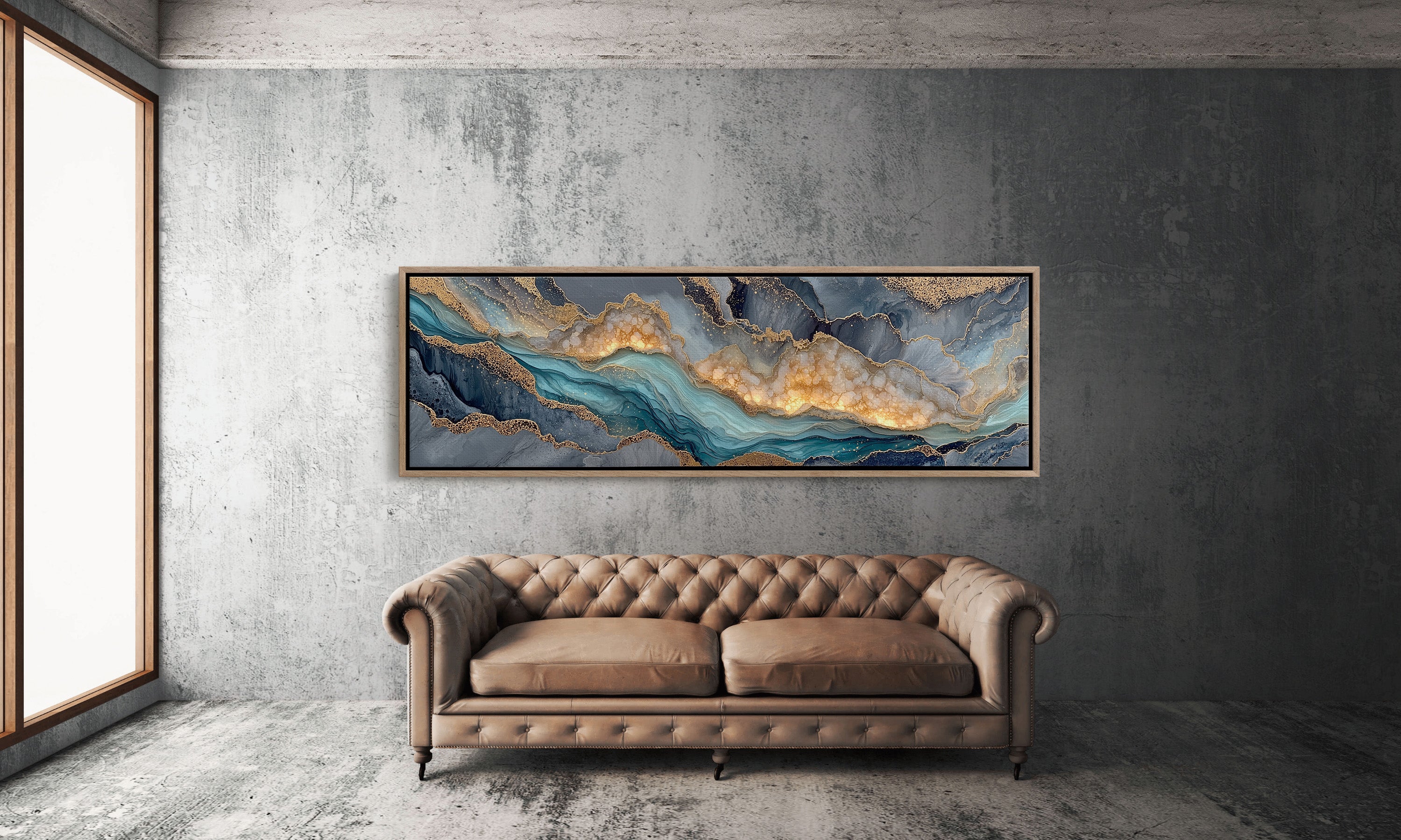 Gilded Tides in Stone
