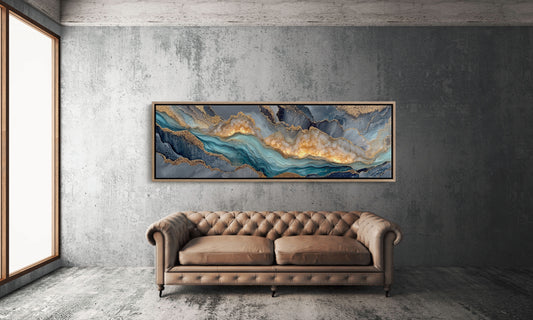 Gilded Tides in Stone