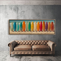 Vintage Surfboard Rainbow