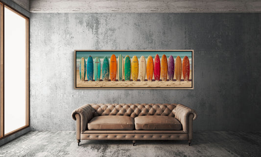 Vintage Surfboard Rainbow