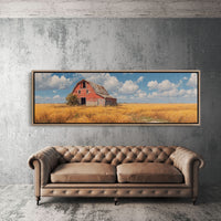 Golden Fields Red Barn