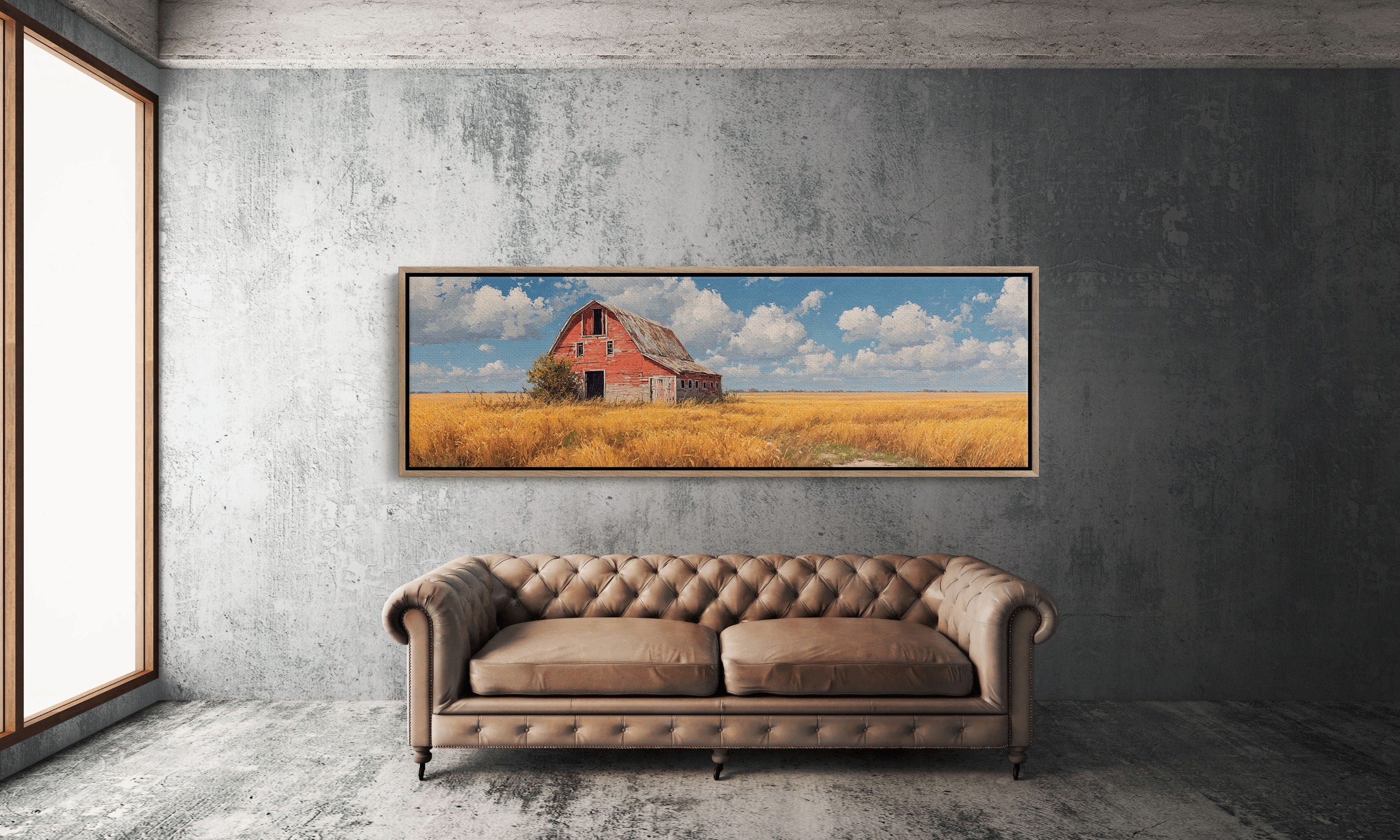 Golden Fields Red Barn