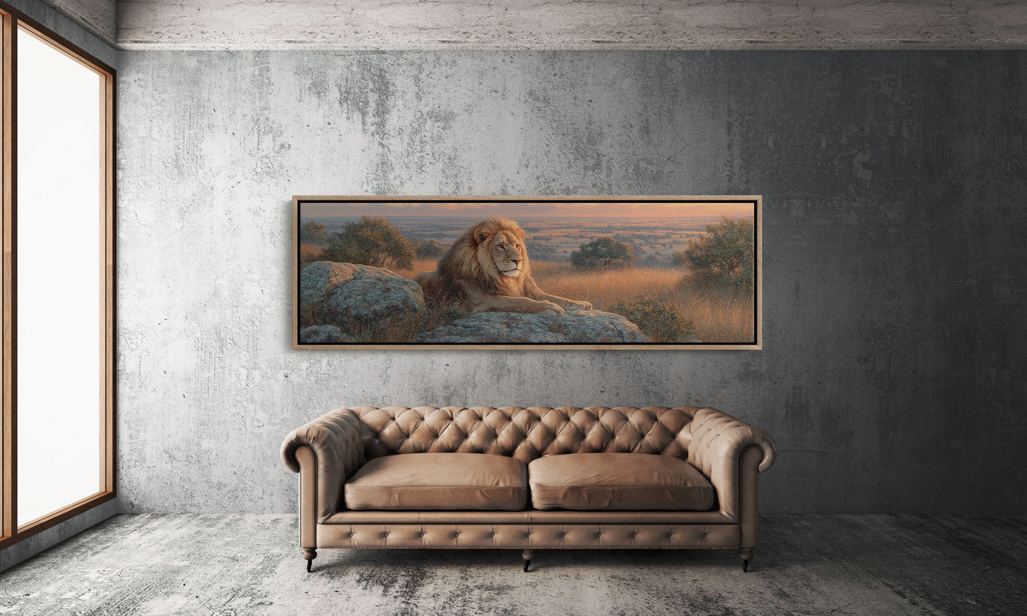 Savanna King at Sunset