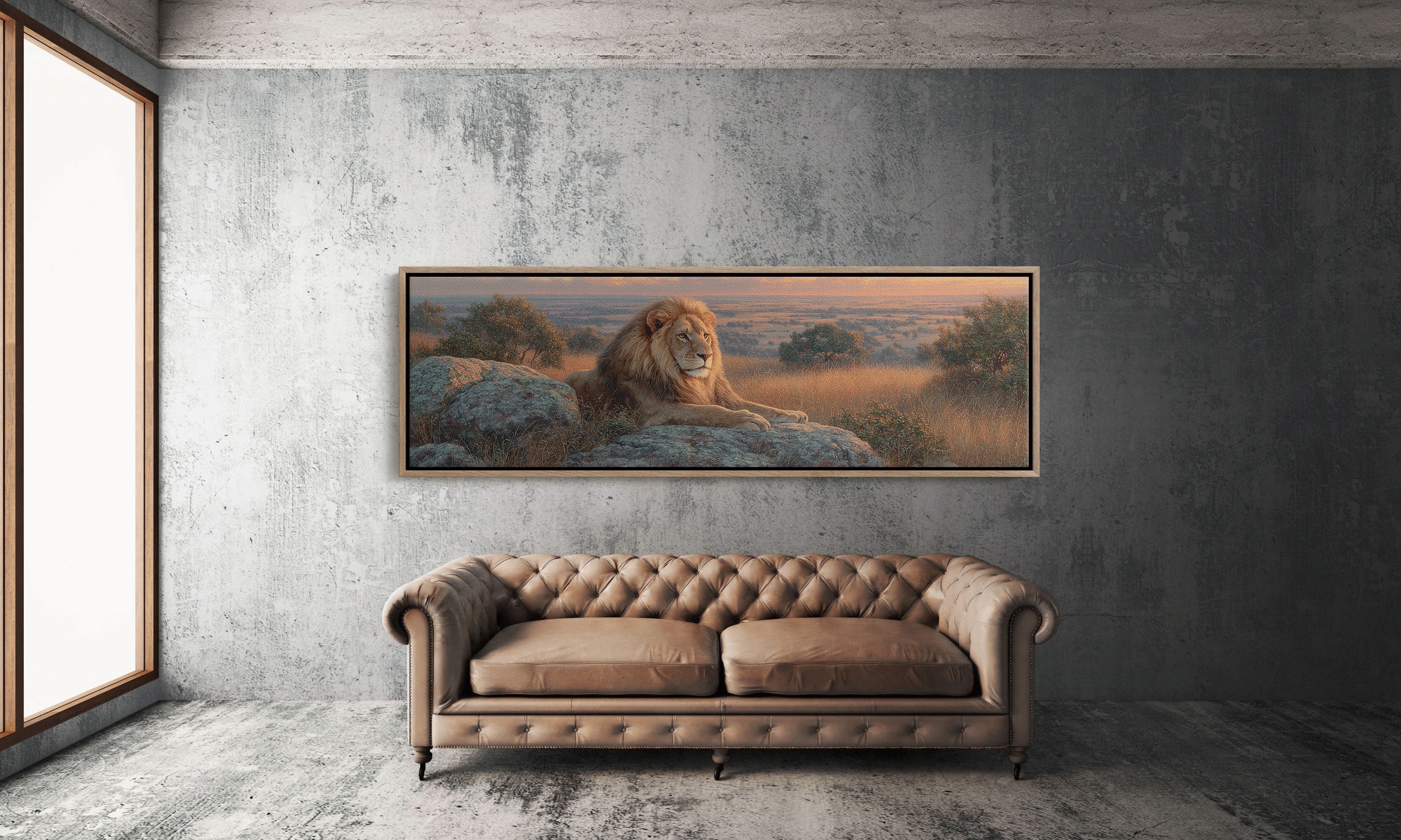 Savanna King at Sunset