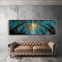 Golden Light Through the Enchanted Forest