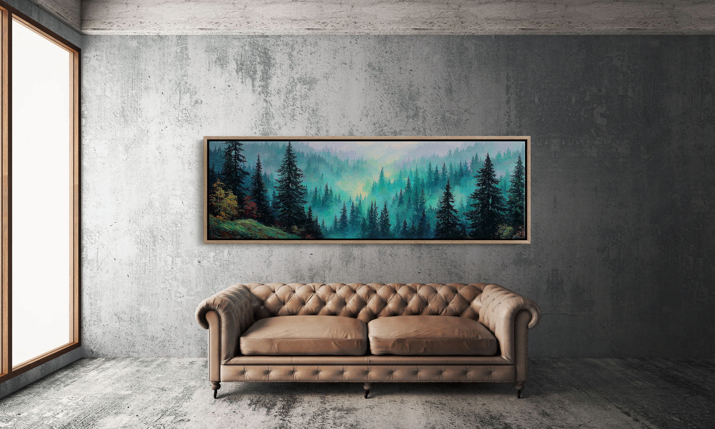 Misty Pines at Dawn