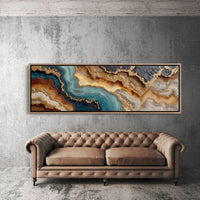 Teal and Gold Geode Flow