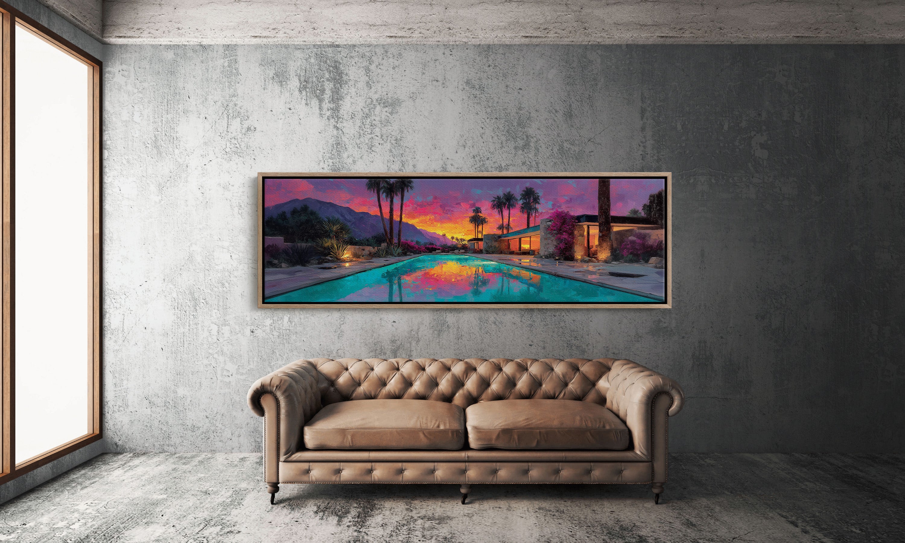 Desert Sunset Poolside Glow