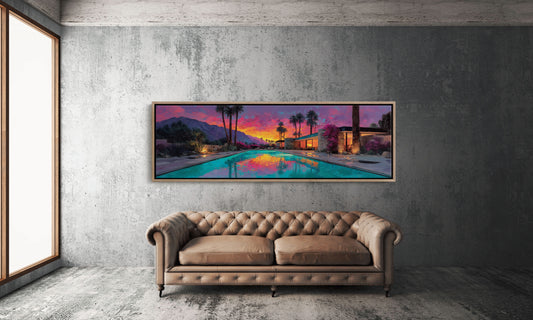 Desert Sunset Poolside Glow
