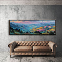 Hills Painted By The Setting Sun