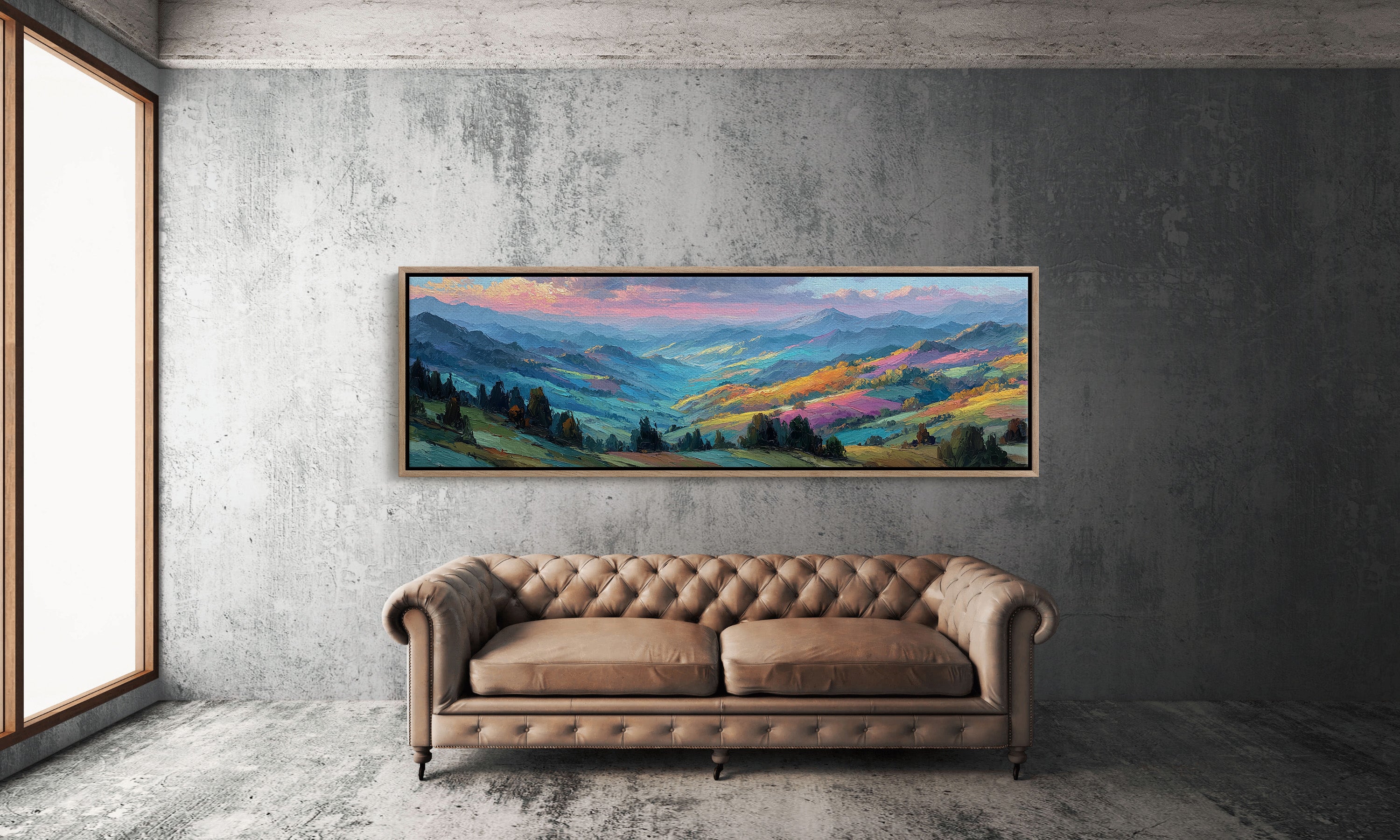 Hills Painted By The Setting Sun