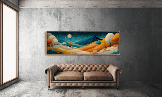 Midnight Hills In Ember Glow