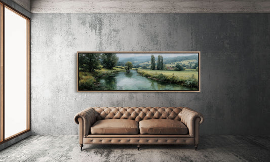 Quiet River Through Green Fields