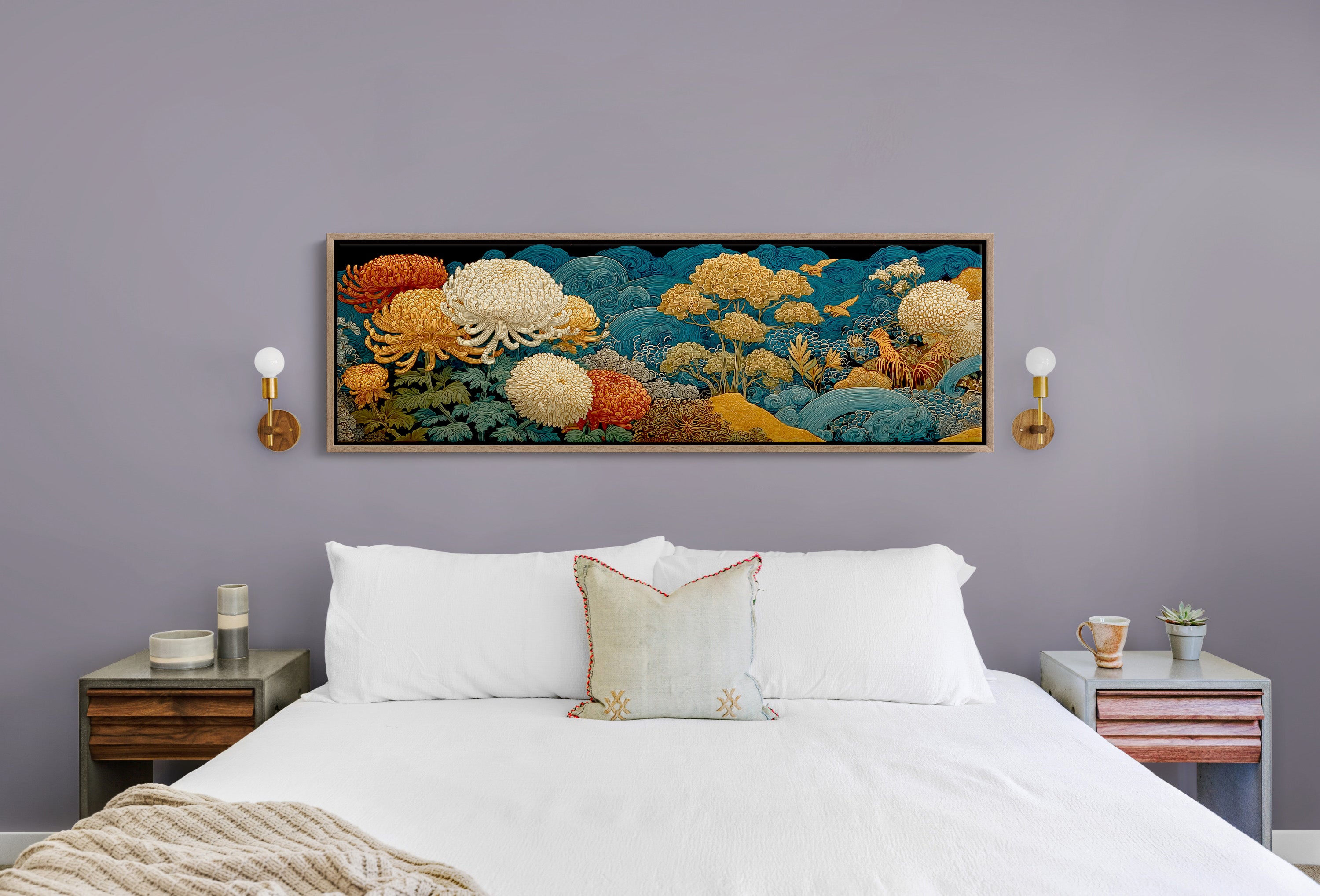 Golden Chrysanthemums In Indigo Tide
