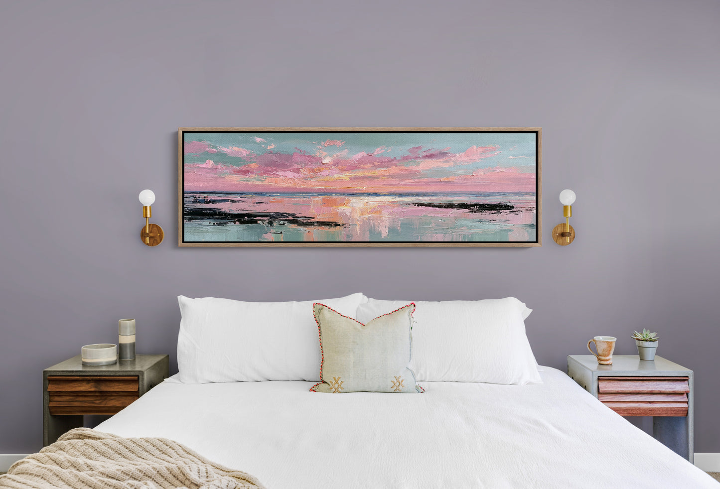 Blush Horizon Coastal Sunset