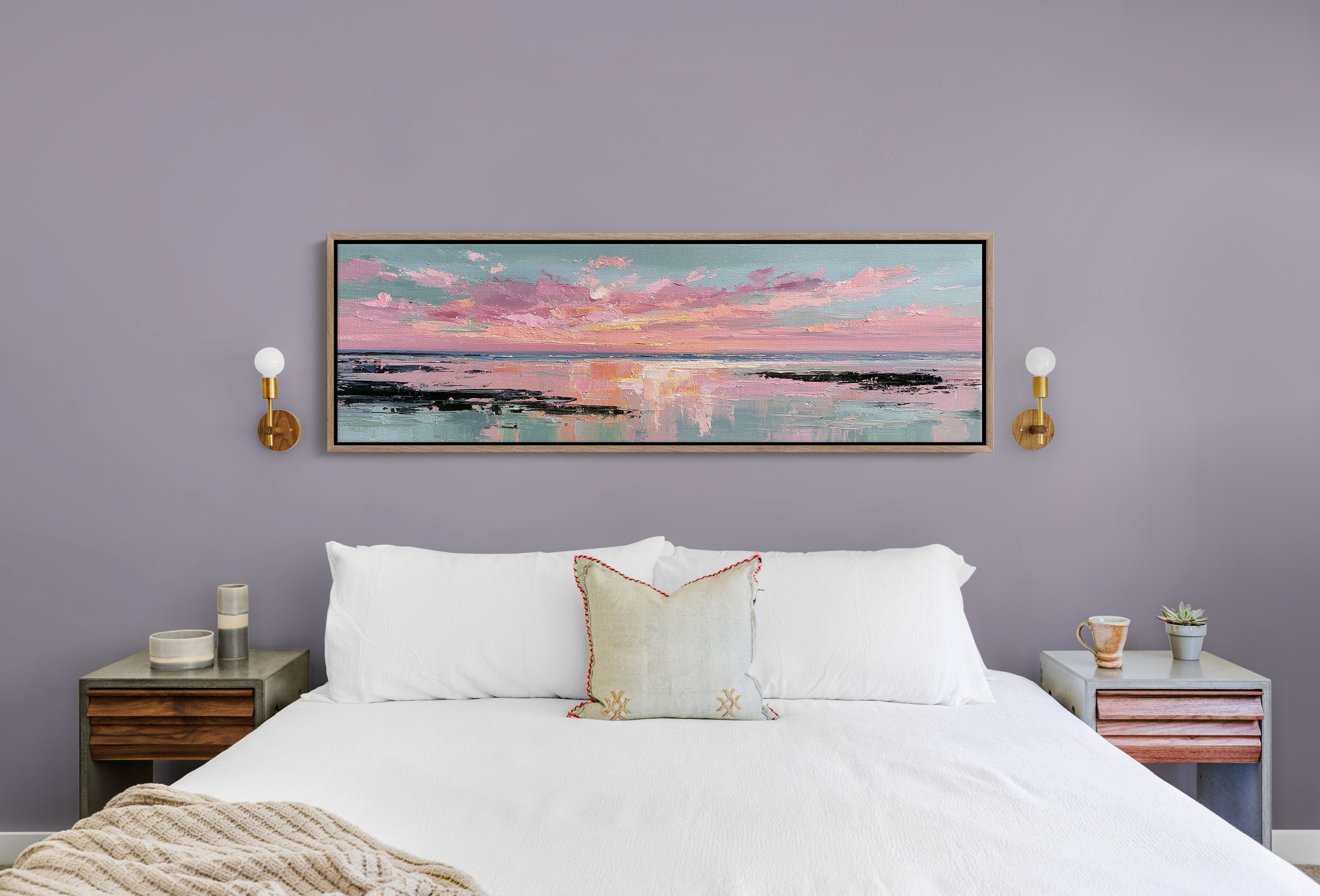 Blush Horizon Coastal Sunset