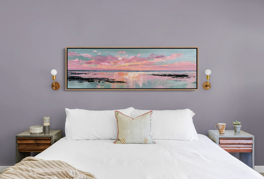 Blush Horizon Coastal Sunset