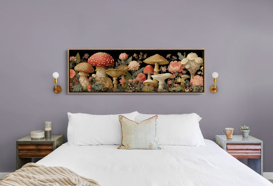 Midnight Garden Of Wild Mushrooms