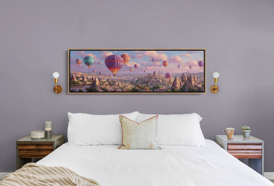 Balloons Rising Over Stone Valleys