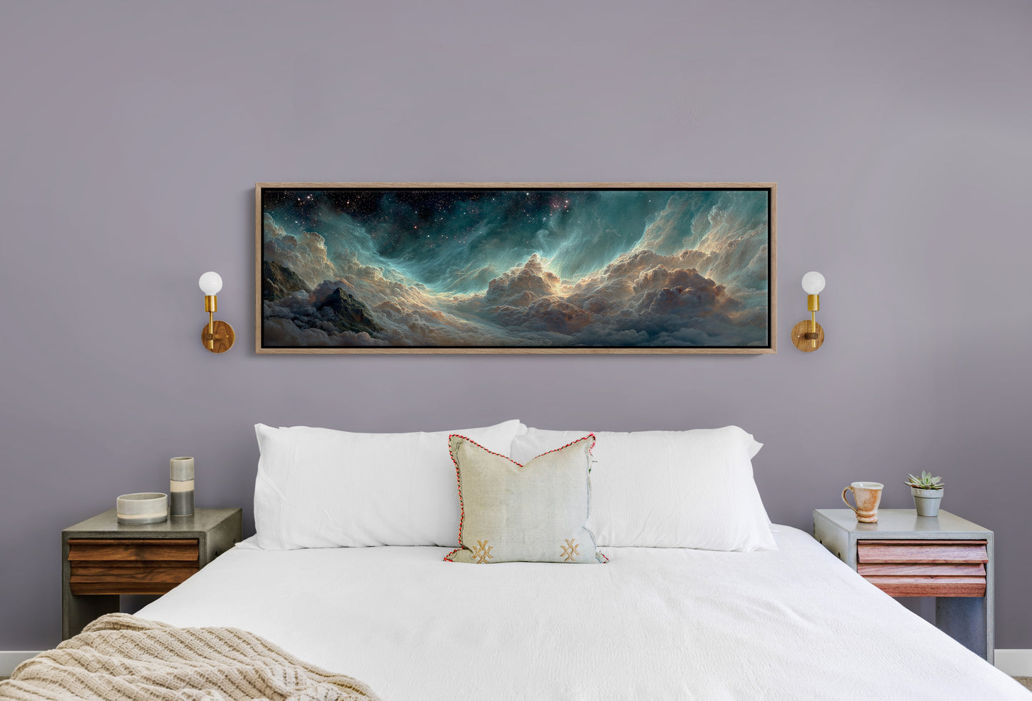 Celestial Clouds Beneath A Starlit Sky