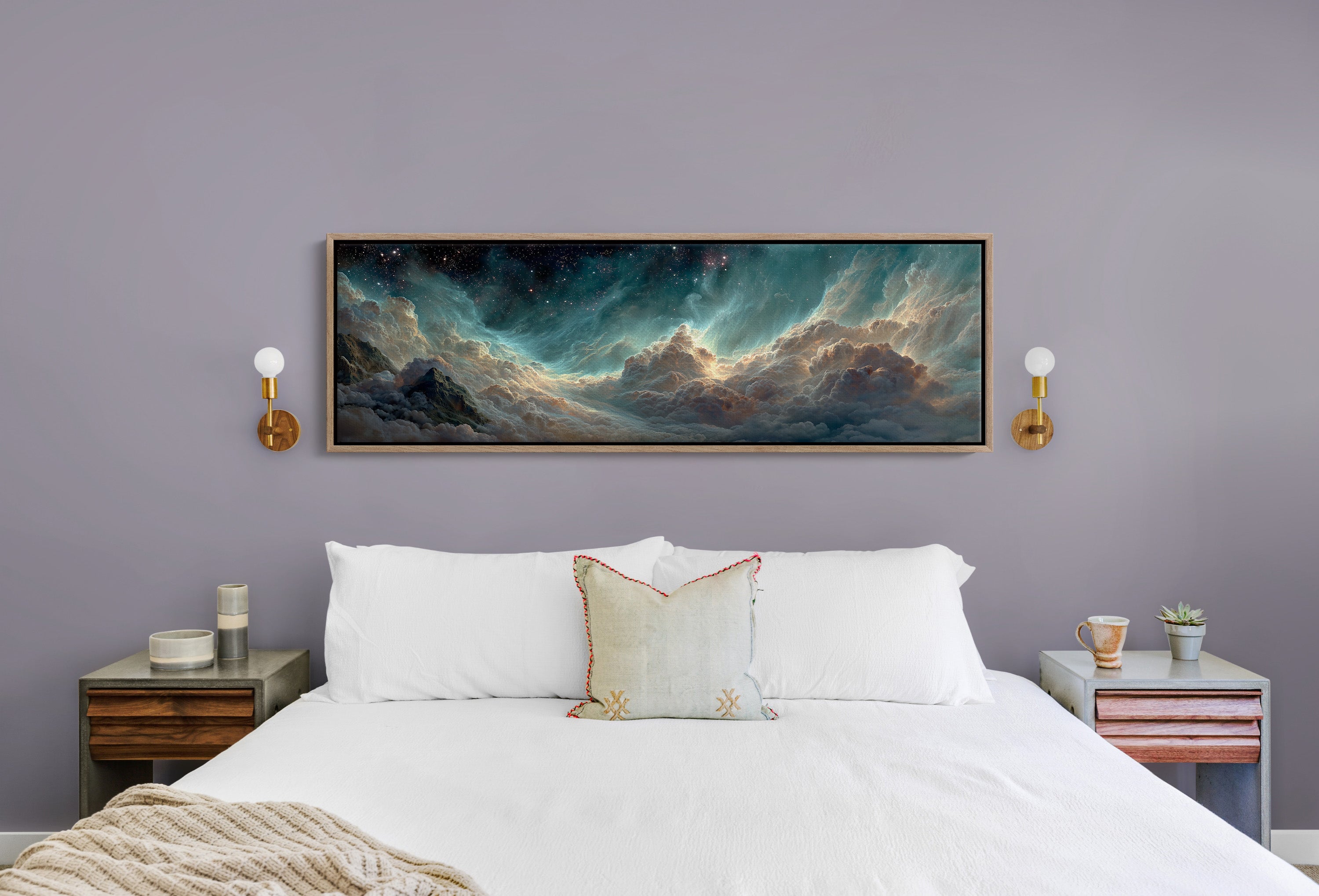 Celestial Clouds Beneath A Starlit Sky