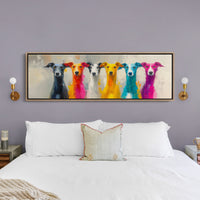 Colorful Greyhounds In Modern Pop Style