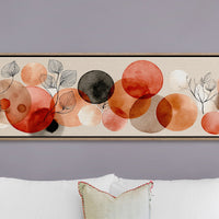 Terracotta Circles and Botanical Line Art