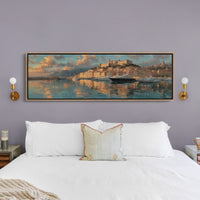 Golden Harbor at Mediterranean Sunset