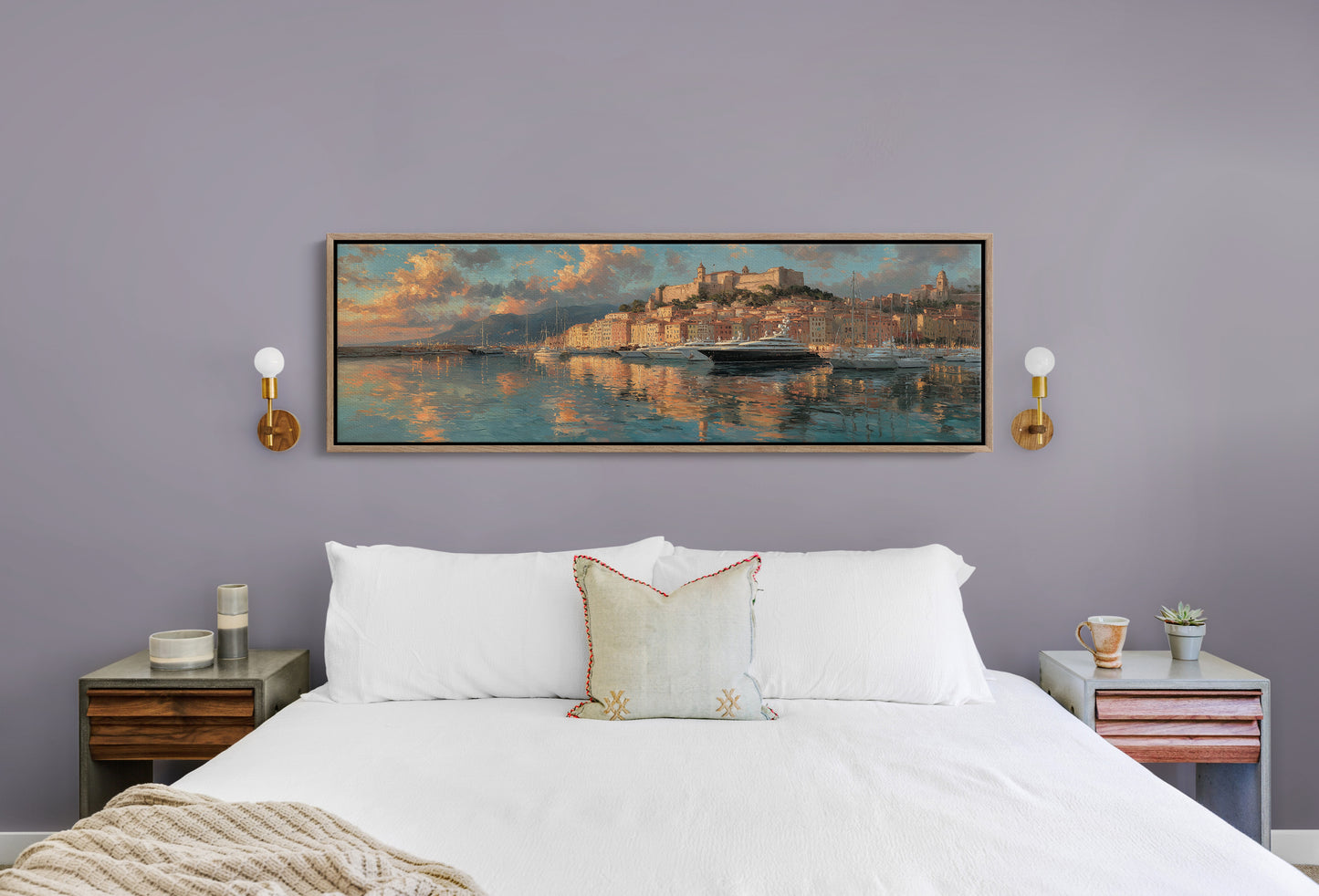 Golden Harbor at Mediterranean Sunset
