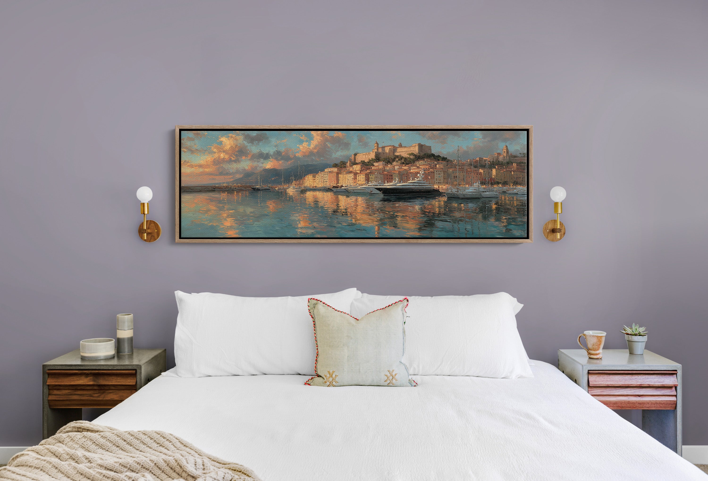 Golden Harbor at Mediterranean Sunset