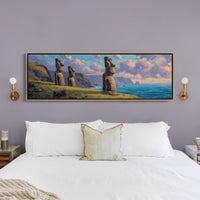 Easter Island Moai Coastal Sunset
