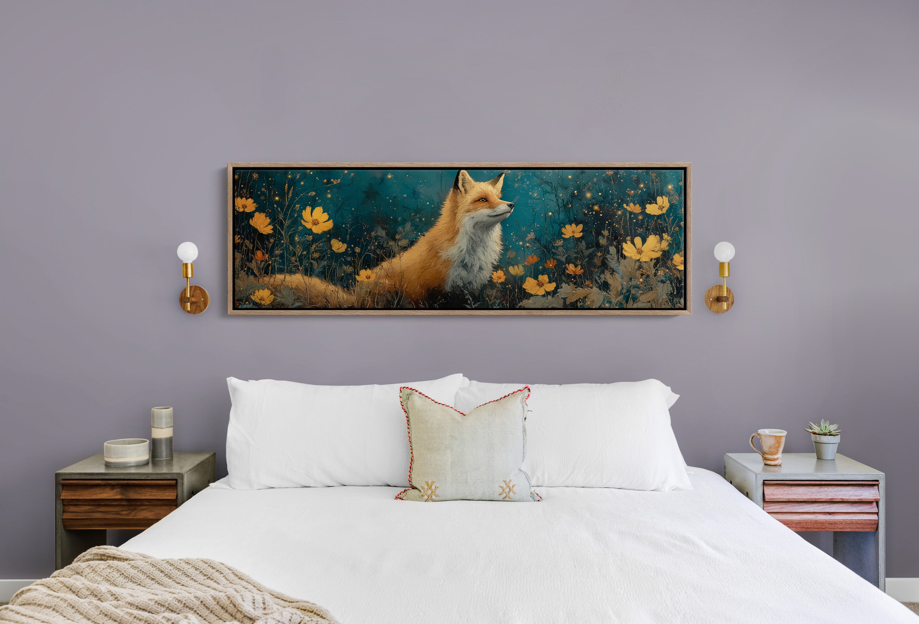 Enchanted Forest Fox and Wildflowers