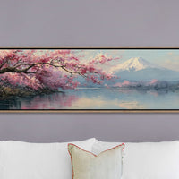 Cherry Blossoms and Mount Fuji Lake