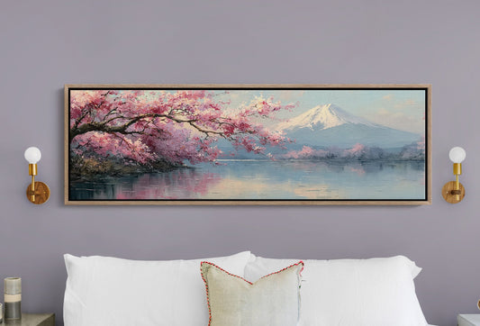 Cherry Blossoms and Mount Fuji Lake