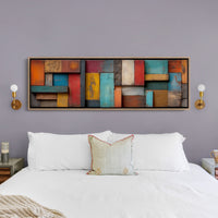 Rustic Colorful Wood Plank Abstract