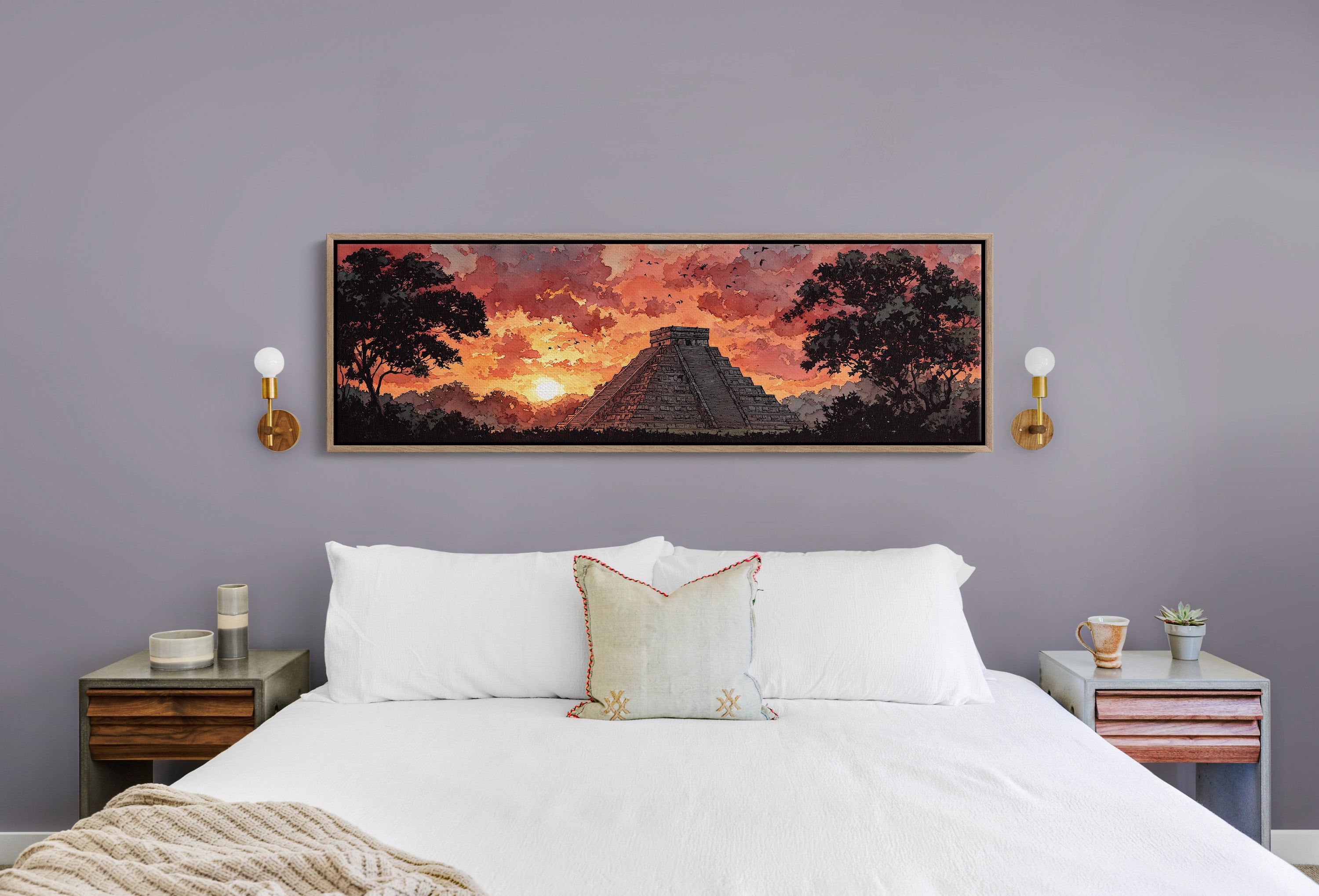 Sunset Over the Ancient Pyramid