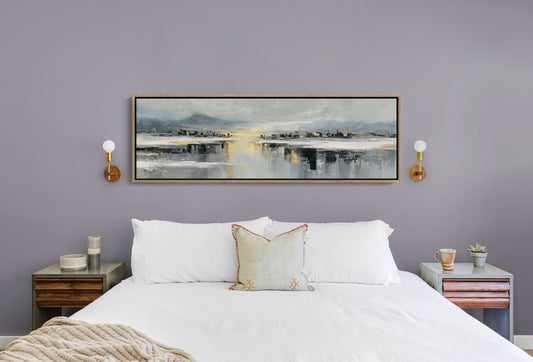 Golden Reflection Over Quiet City