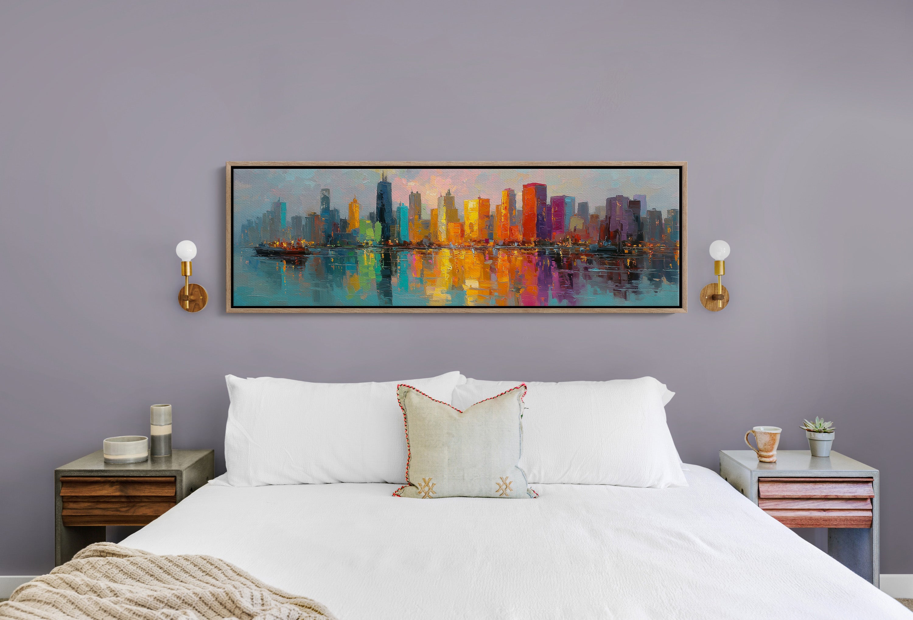 Neon City Reflections